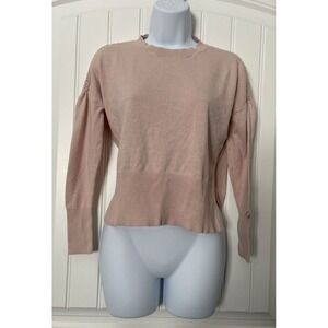 Calia By Carrie Underwood Womens XS Blouse Pink Long Sleeve Stretch Lace Shirt